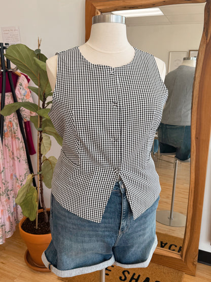 Plus Gingham Vest Top