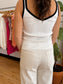 Ribbon Trim Tank Top
