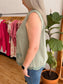Sage Linen Embroidered Tank Top Shirts & Tops