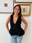 Black Lace Vest Shirts & Tops