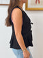 Black Lace Vest Shirts & Tops