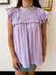 Lavender Ruffle Sleeve Top Shirts & Tops