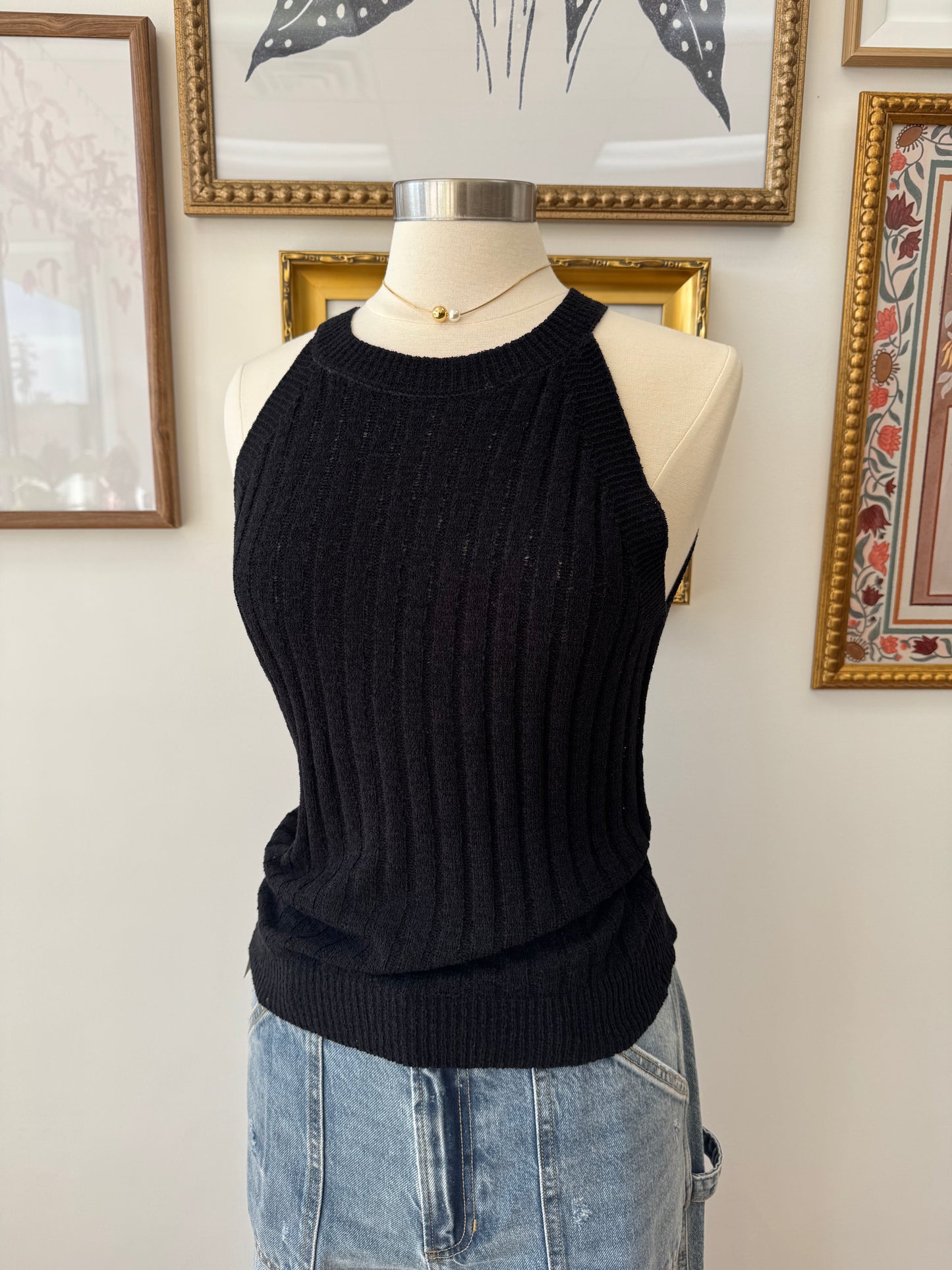 Soft Halter Ribbed Tank Top