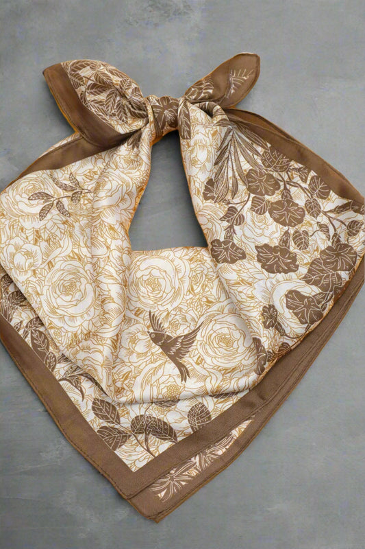 Neutral Floral Scarf Scarf