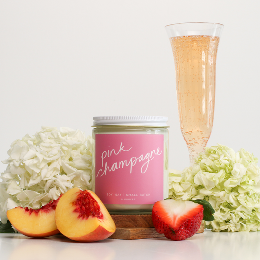 Pink Champagne Soy Candle Candles