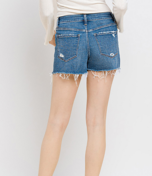 High Rise Dark Wash Shorts Shorts