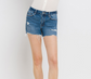 High Rise Dark Wash Shorts Shorts