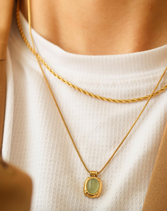 Green Aventurine Pendant Necklace Necklaces