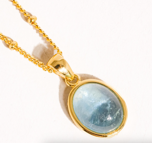 Isla Aquamarine Pendant Necklace Necklaces