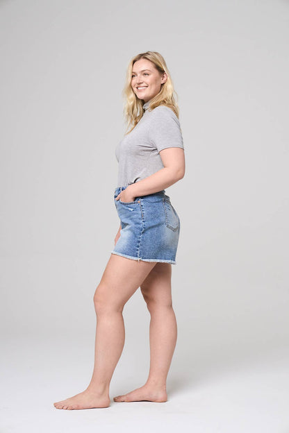 Plus Size Med Blue Shorts