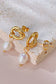 Abstract Pearl Drop Earrings