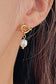 Abstract Pearl Drop Earrings