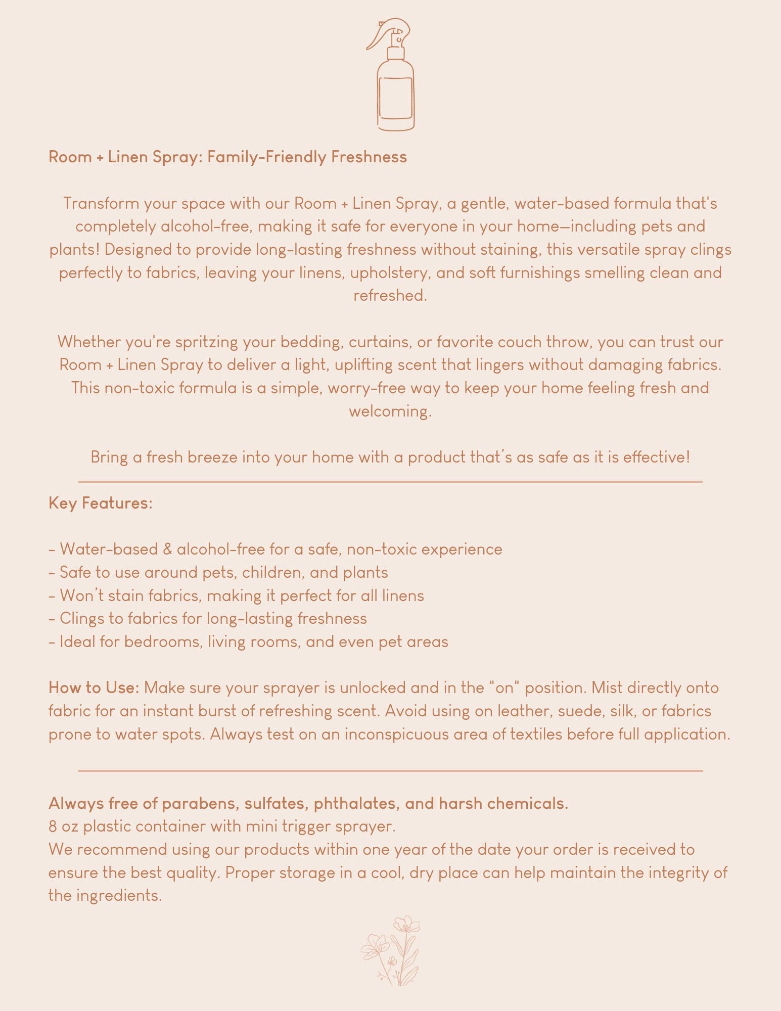 Blush + Navy Room Spray Room Spray