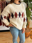 Argyle Cable Knit Sweater Shirts & Tops