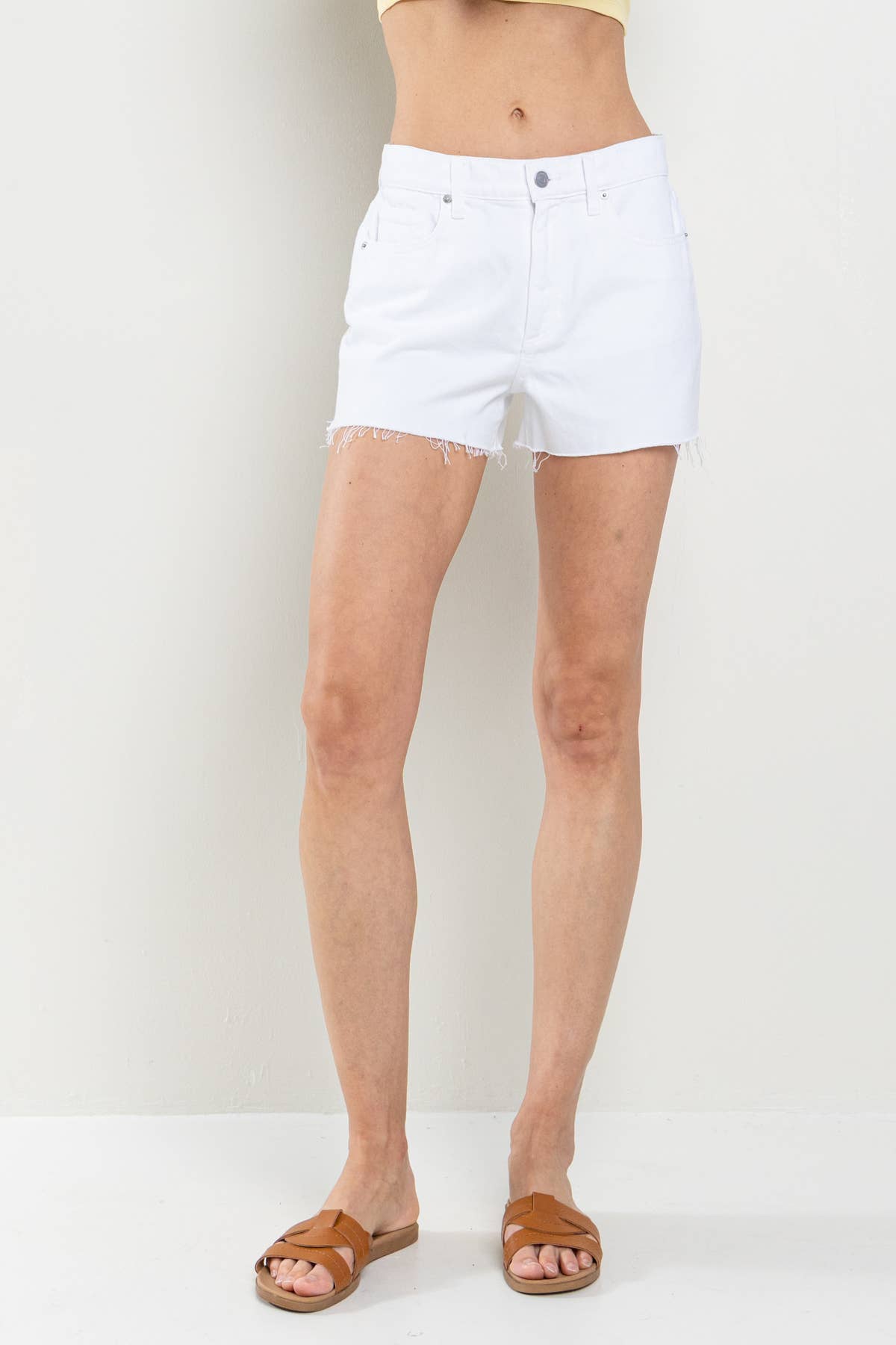 White Denim Shorts