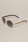 Faux Wood Frame Round Sunglasses