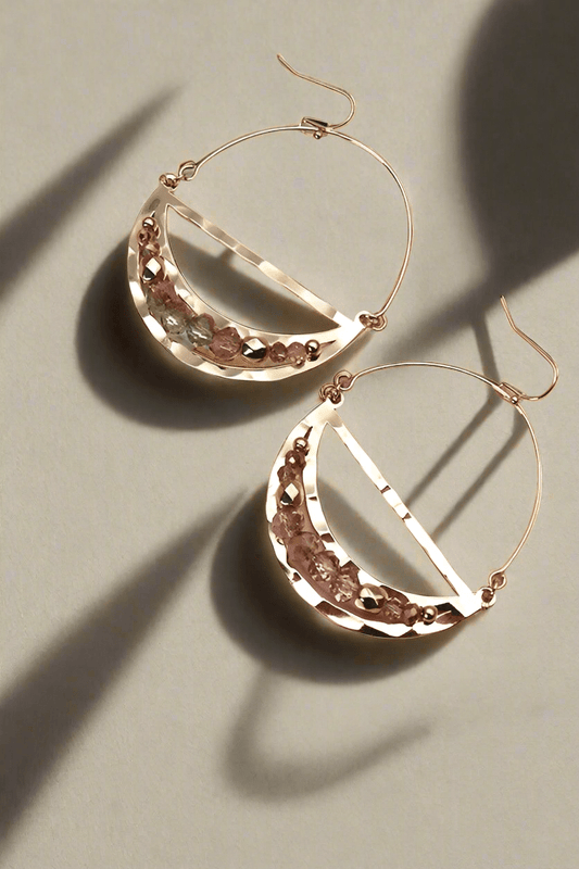 Bronze Beaded Drop Earrings