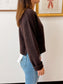 Brown Fuzzy Knit Cardigan Shirts & Tops