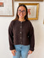 Brown Fuzzy Knit Cardigan Shirts & Tops