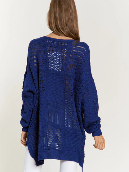 Patchwork Long-Sleeve Sweater