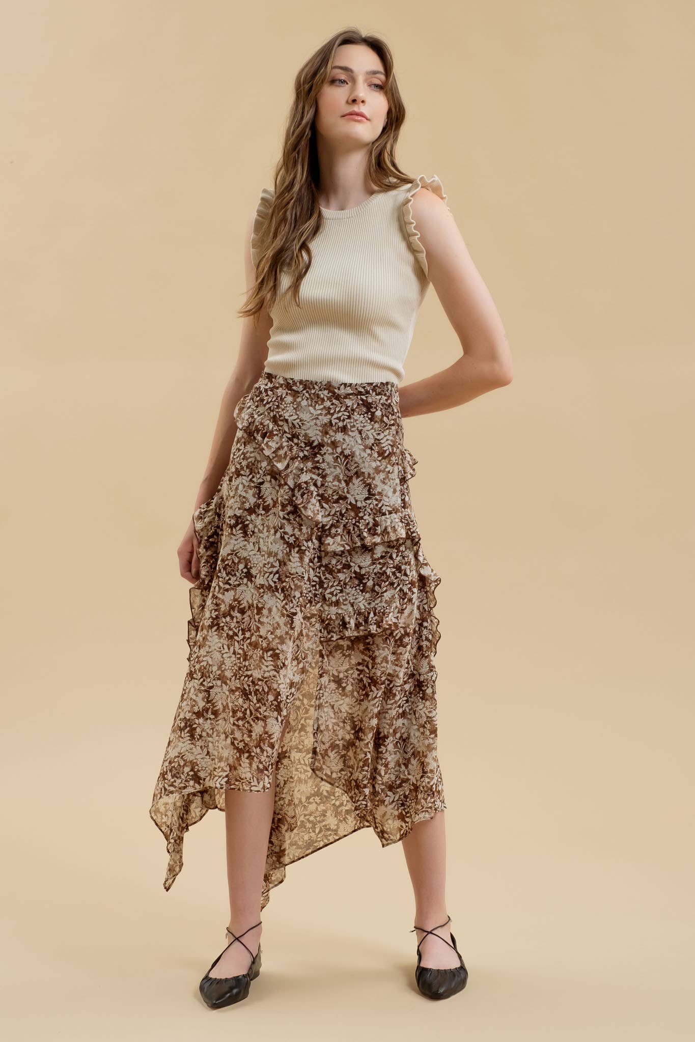 Floral Handkerchief Skirt