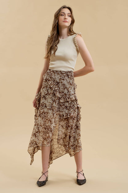 Floral Handkerchief Skirt