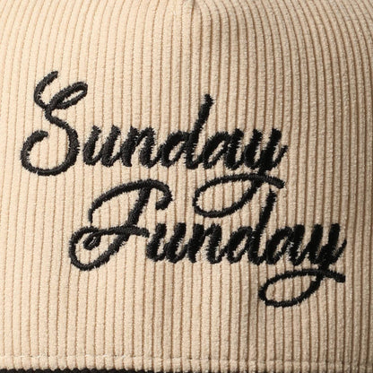 Sunday Funday Corduroy Trucker Baseball Cap