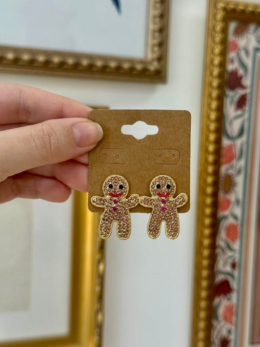 Christmas Gingerbread Man Earrings Earrings