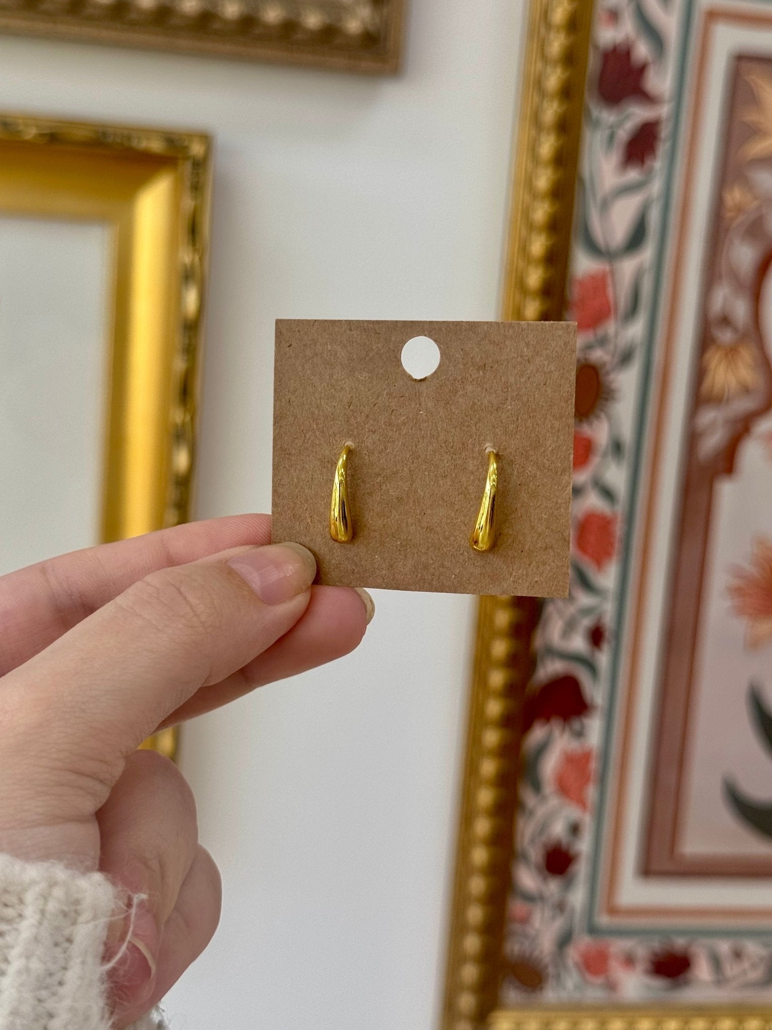 Chrome Drop Earrings Earrings