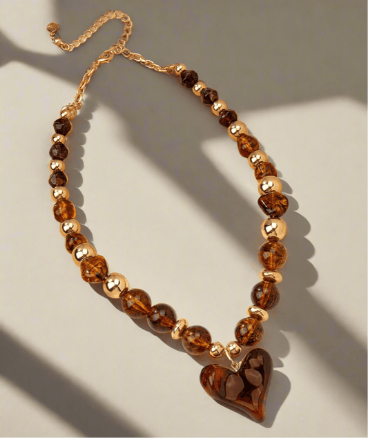 Chunky Tortoise Shell Charm Necklace