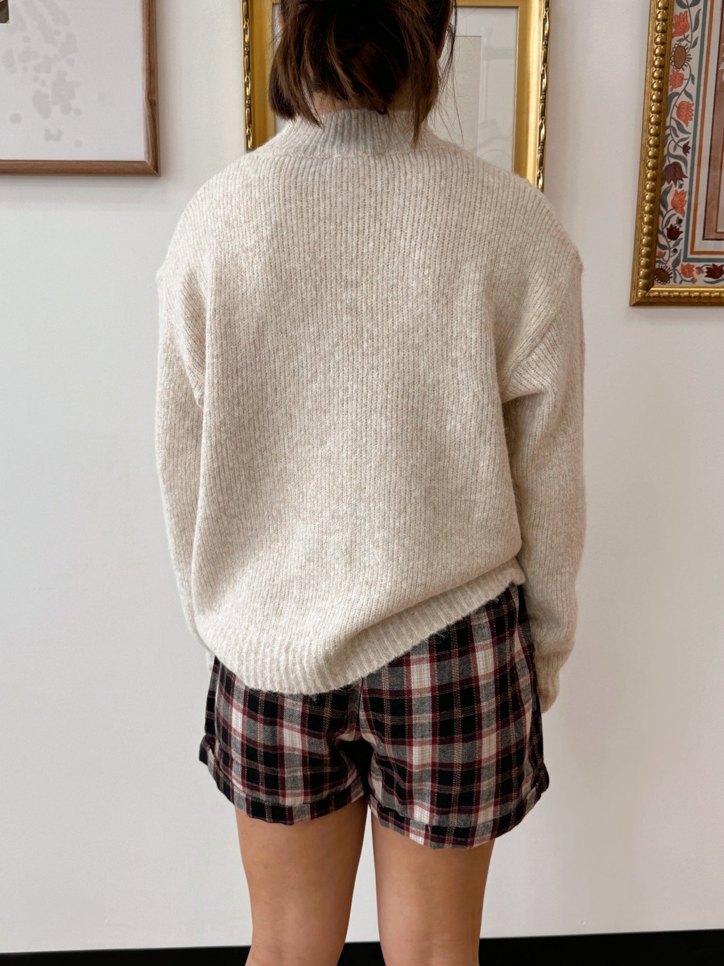 Cream Daisy Embroidery Sweater Shirts & Tops