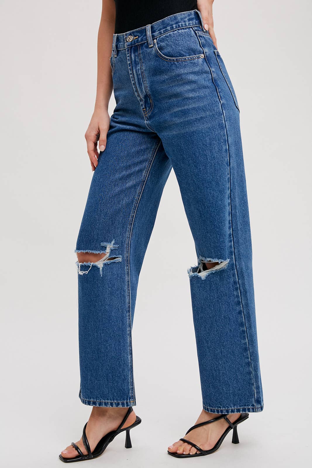 High Rise Distressed Jeans