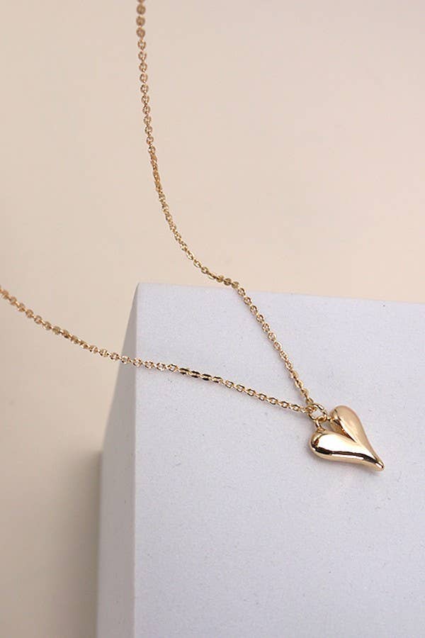 Gold Heart Charm Necklace