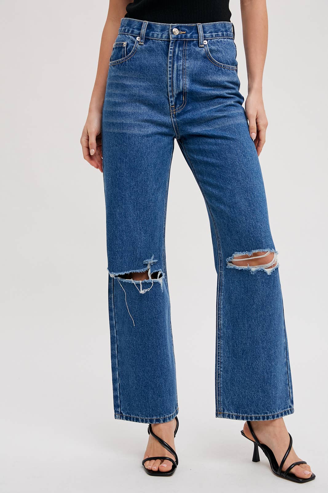 High Rise Distressed Jeans