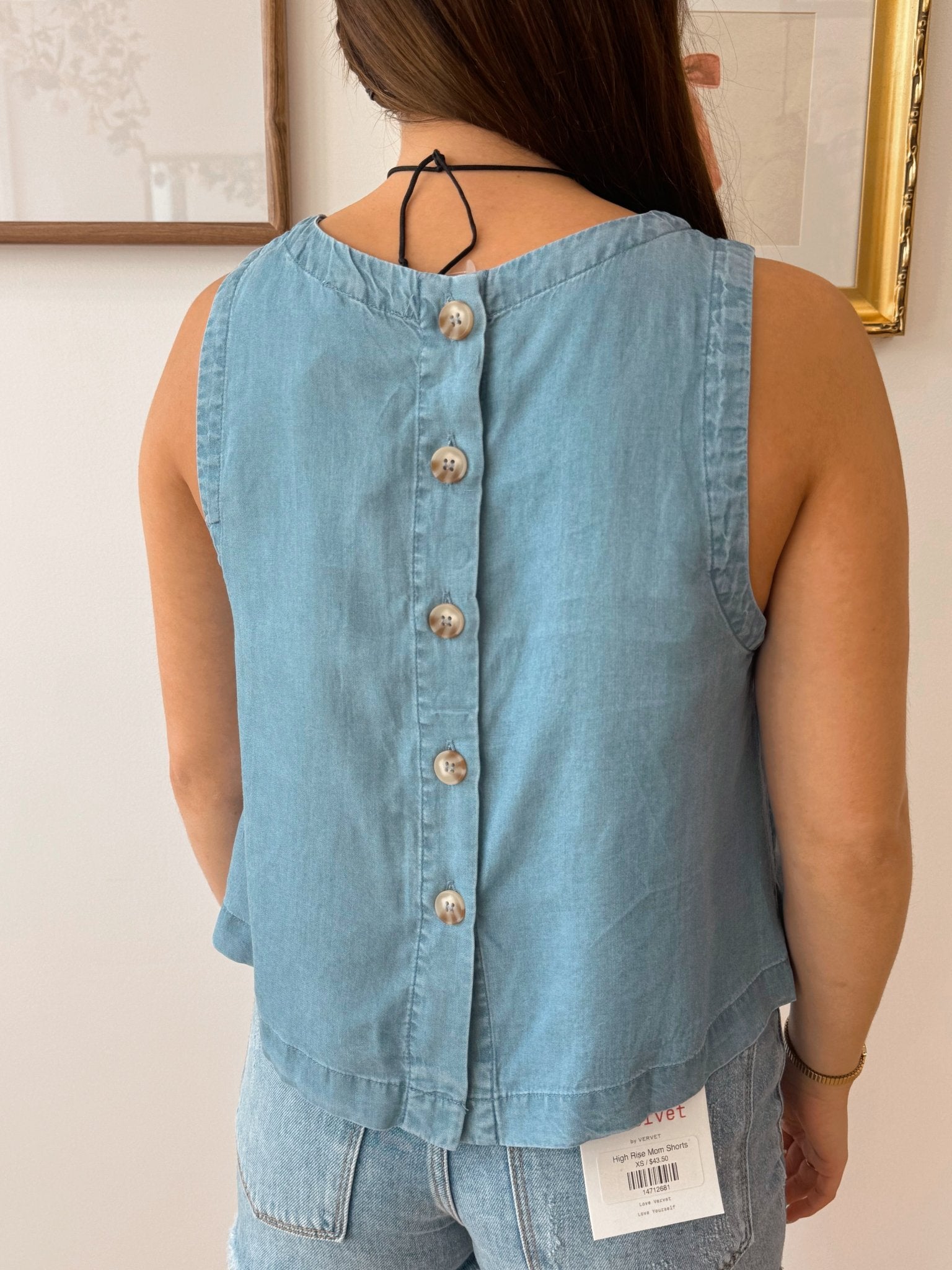 Easy Breezy Chambray Tank Shirts & Tops