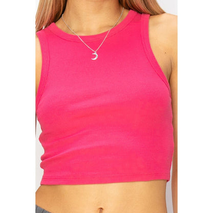 Cropped Ribbed Tank Top