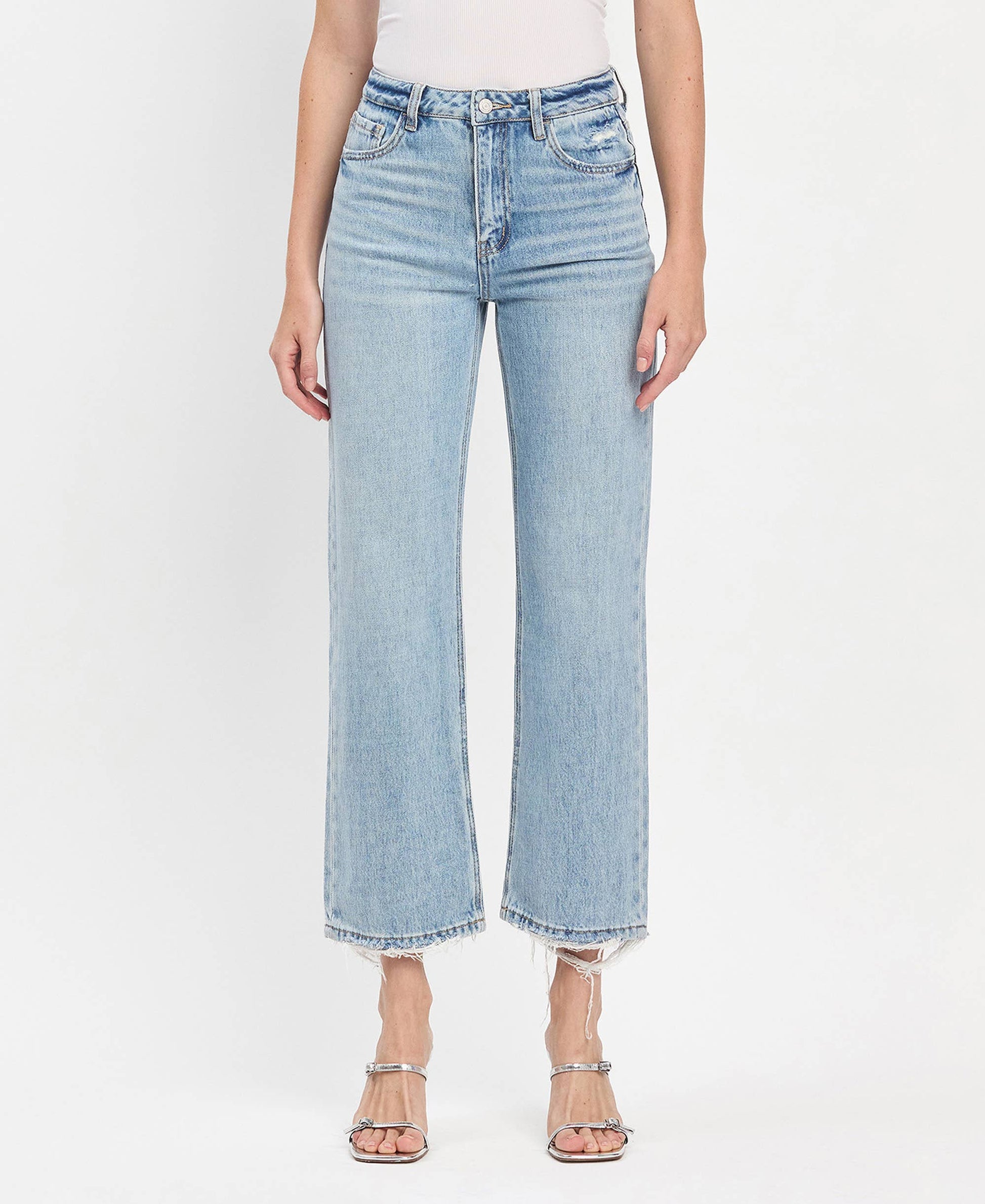 90s Slim Wide Leg Jeans 32 Jeans