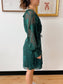 Emerald Floral Dinner Dress Dress