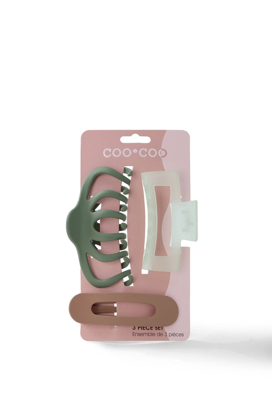 Eucalyptus Hair Claw Set