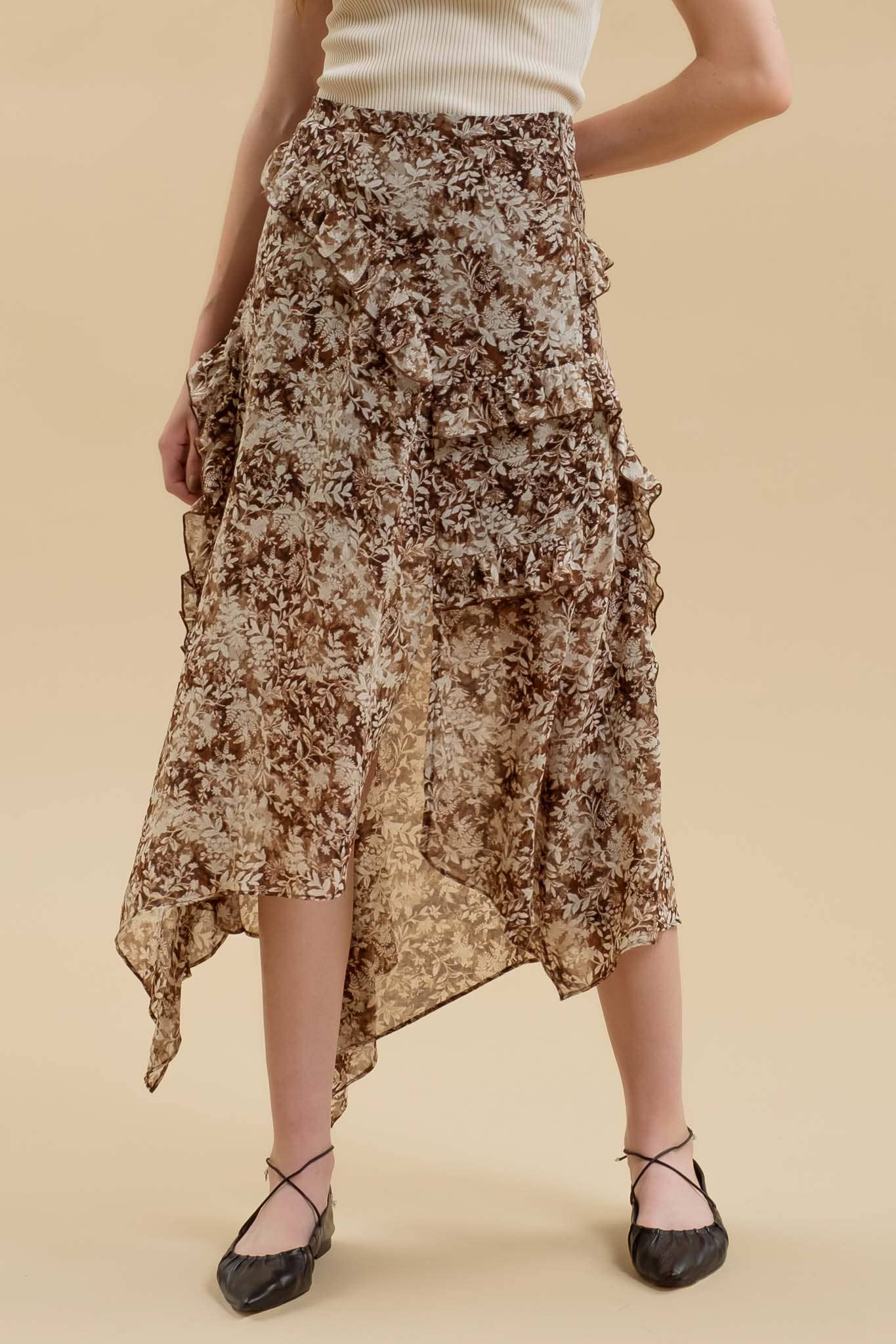 Floral Handkerchief Skirt