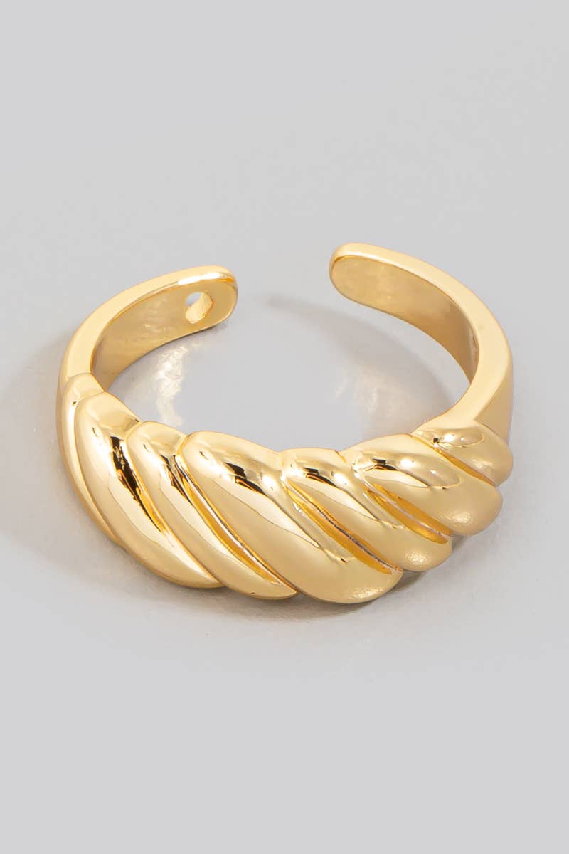 Metallic Croissant Ring