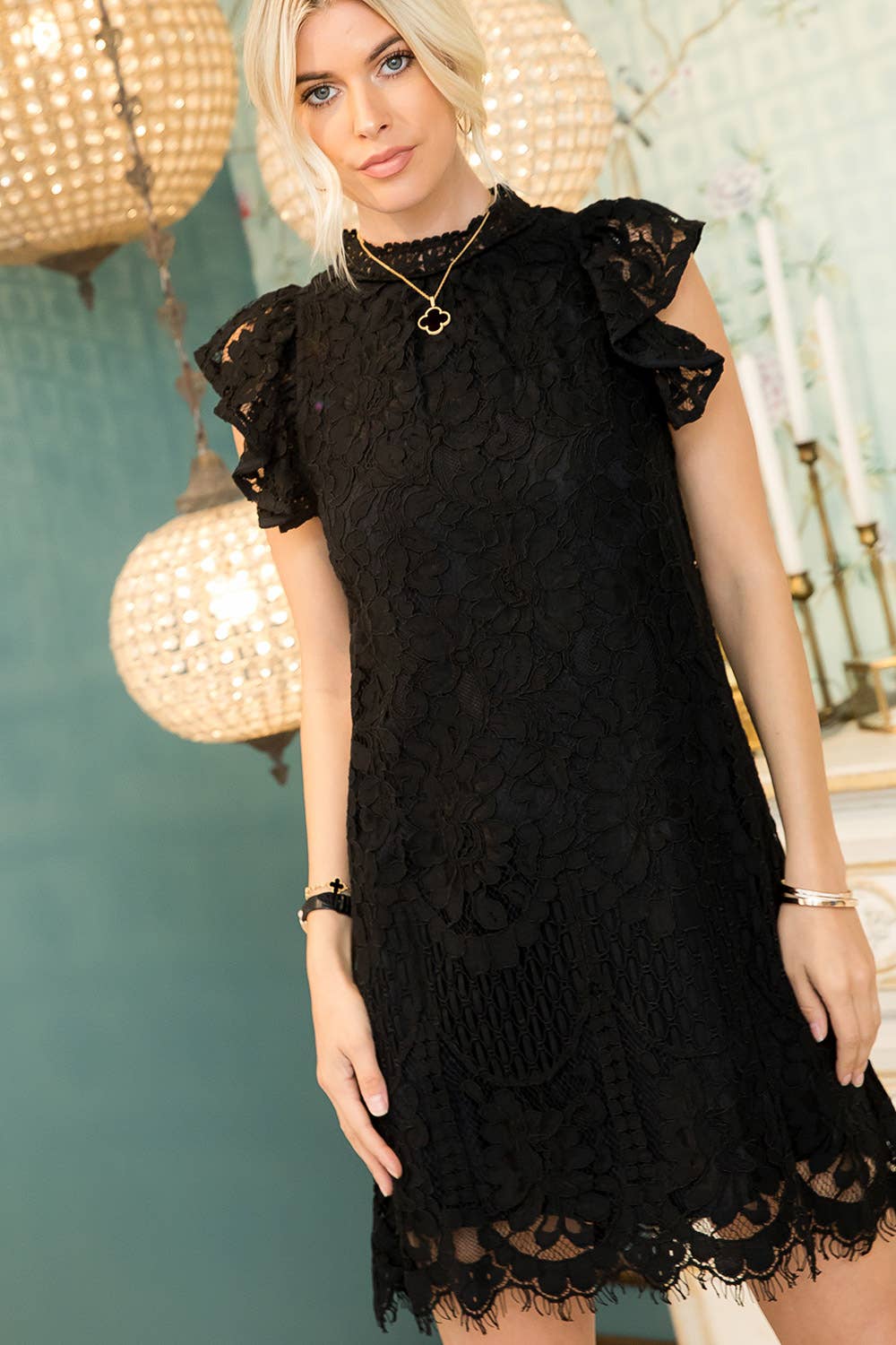 Cap Sleeve Lace Dress