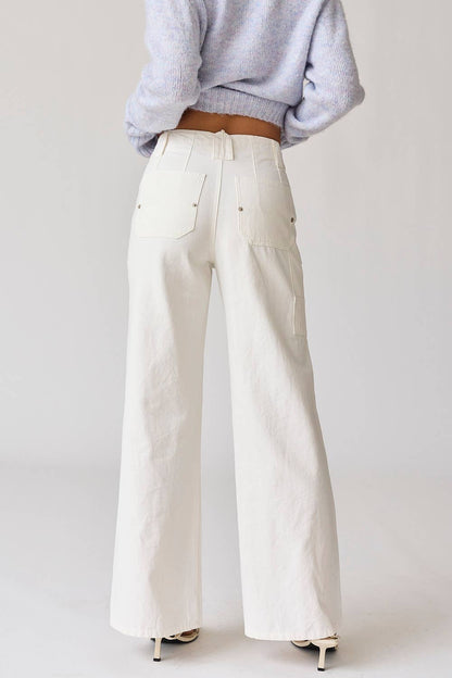 White Pocket Pants