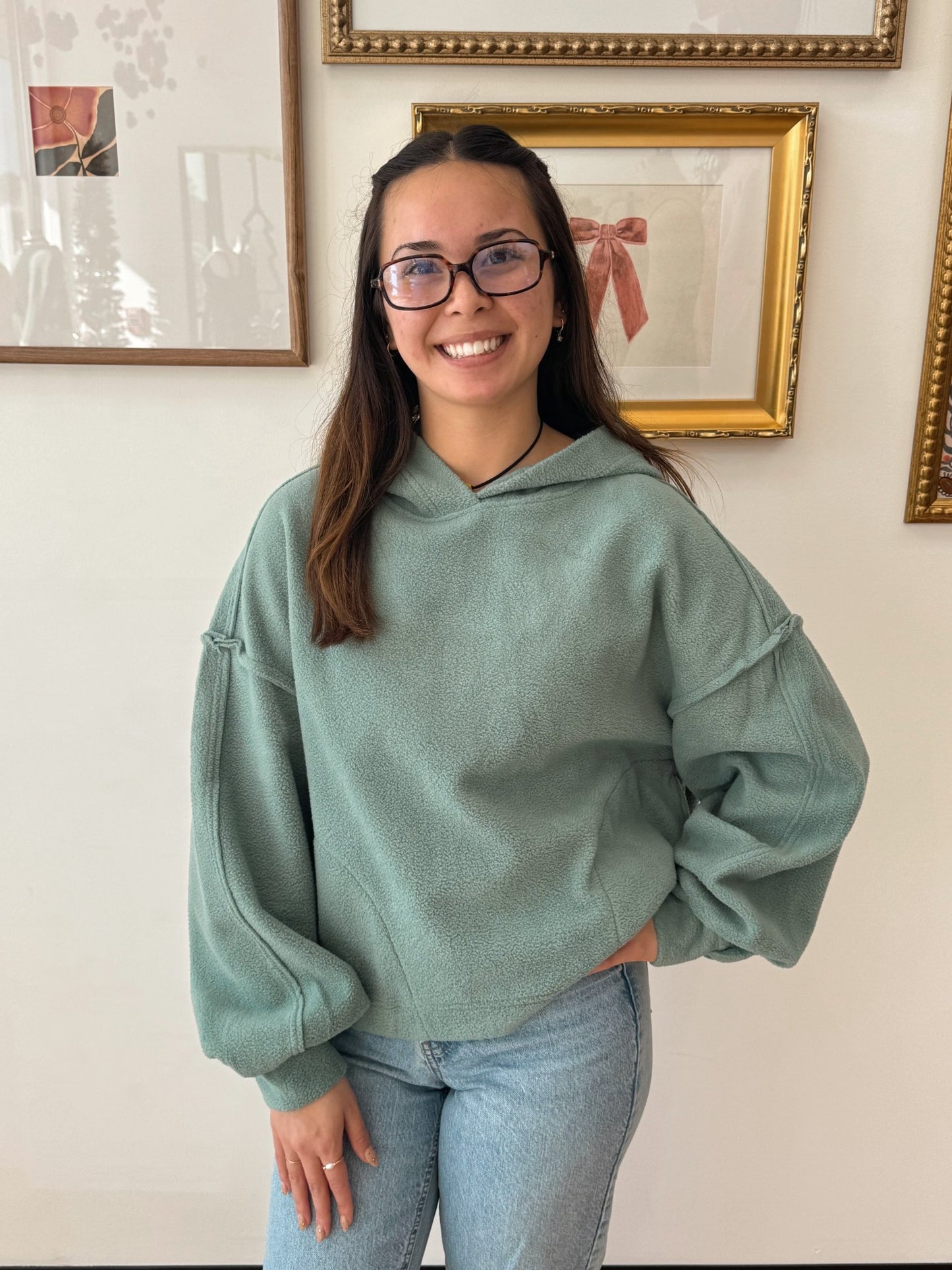 Fleece Hoodie Pullover Shirts & Tops