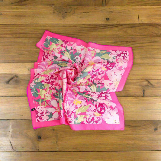 Floral Bloom Silky Scarf Bandana