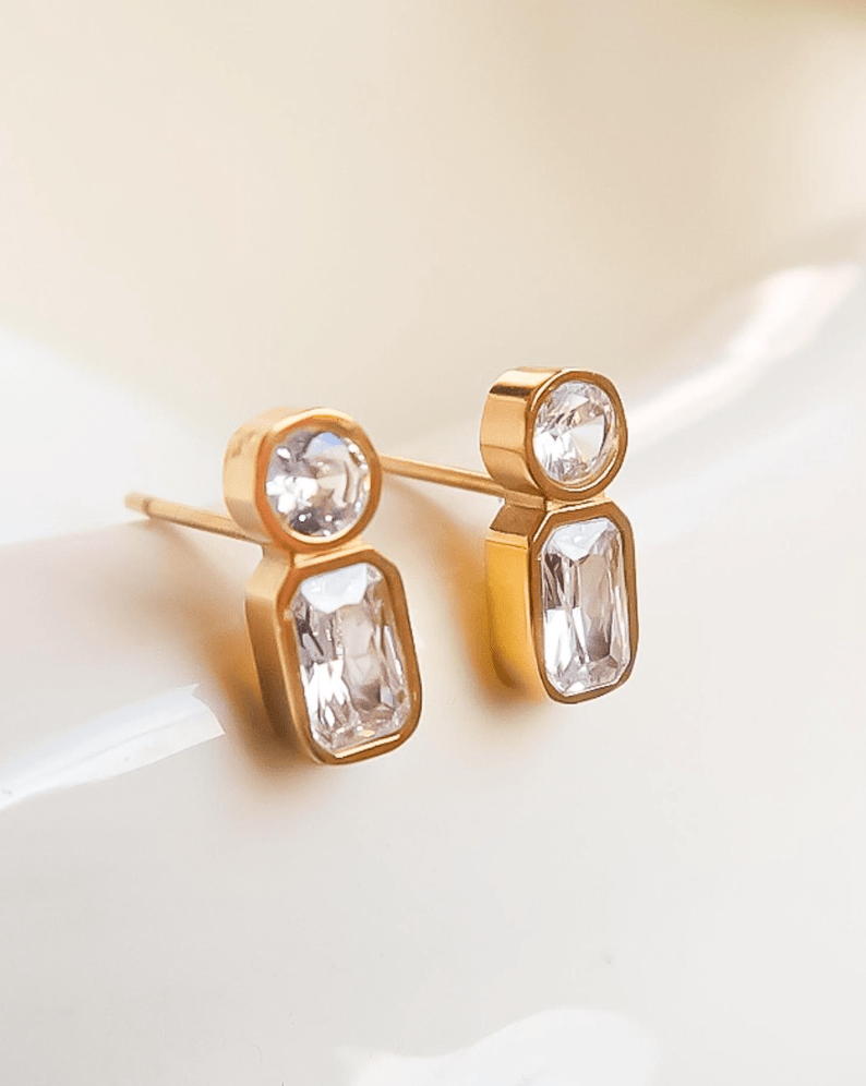 Gem Stone Stud Earrings Earrings