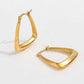 Gold Basic Triangle Hoops