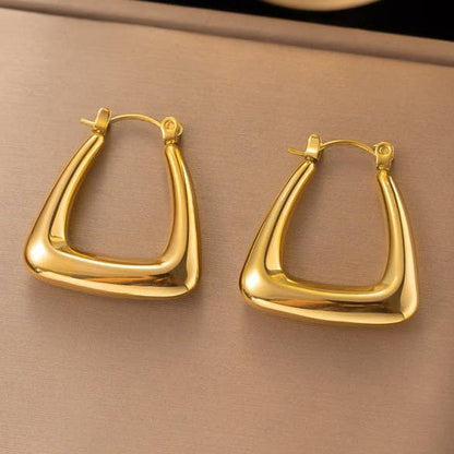 Gold Basic Triangle Hoops Default Title