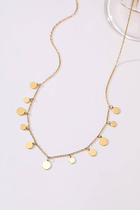 Gold Coin Charm Necklace