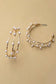 Gold Wire Pearl Hoop Earrings
